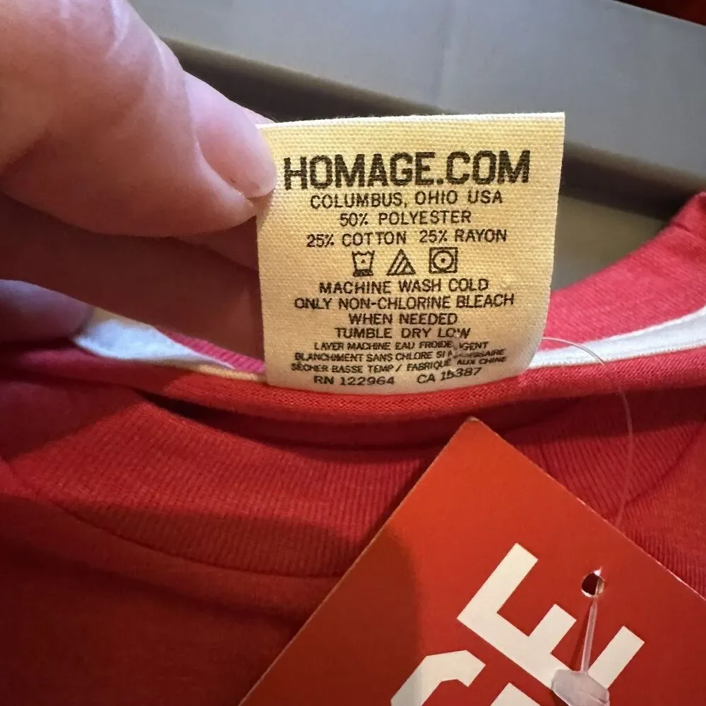 Homage Kansas City Chiefs Red Throwback Helmet Short Sleeve Shirt Mens Large NWT - Picture 16 of 16